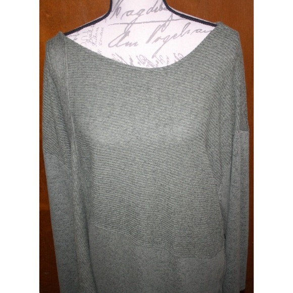 One Park Ave Women's Ribbed Sweater Tunic Sz Plus 2X Green LS Soft - Picture 2 of 8